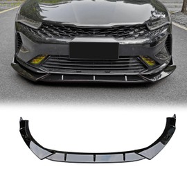 Front Bumper Lip Splitter Compatible with 2024 2023 2022 2021 Kia K5 & 2025 Kia K5 GT/GT Line 3PC Front Splitter Protection Front Bumper Lower Lip Splitter(Gloss Black)