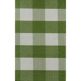 Dining Fashions Vinyl Flannel Back Tablecloth – Classic Colors Checkered Design - Water-Resistant, Stain-Proof, and Easy to Clean (Green, 52" x 52" Square)