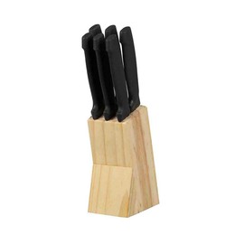 Good & Good | Set de Cuchillos con Base 6 piezas | utensilios de cocina | Bloque cuchillos de cocina | Base de madera | Ellegance Houseware