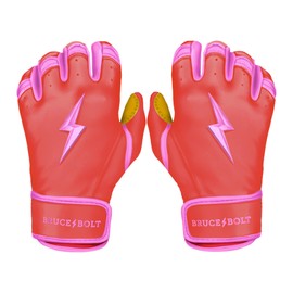 BRUCE BOLT Bader Series Short Cuff Pink Batting Glove - Pink Youth Small