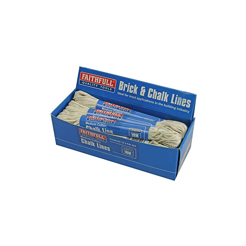 Faithfull 303 (Box12) Medium Cotton Chalk Line 18M