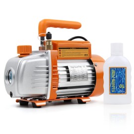 BACOENG 3.6CFM Vacuum Pump, 110V Single Stage Rotary Vane HVAC Vacuum Pump for R134a R22 R410a AUTO AC Refrigerant Recharging, Degassing Resin