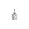 UNO de 50 Silver Plated X Topaz Letter Pendant -