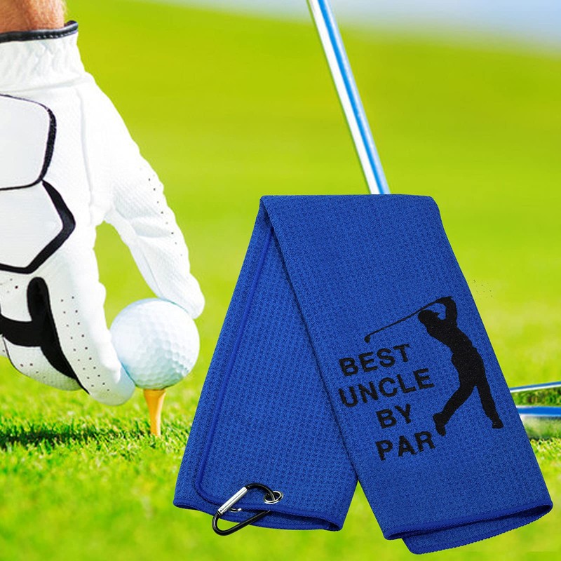 Best Uncle by Par Golf Towel Uncle Golf Gift Embroidered