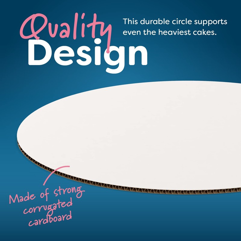White Cake Boards Round | 48 Pack - 12 Inch