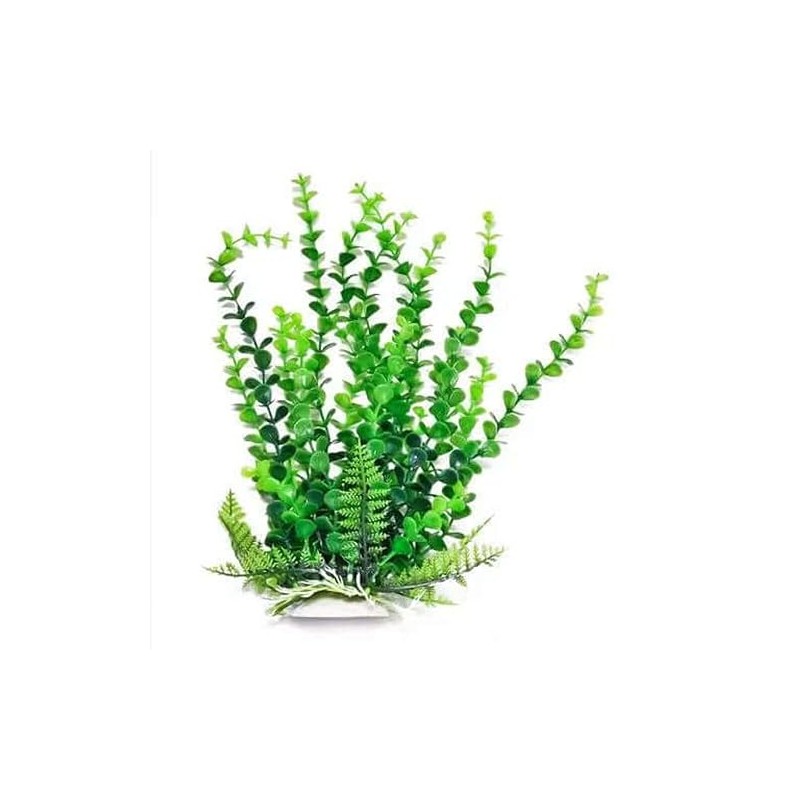 Aquatop 6-inch Bacopa-Like Aquarium Plant with Weighted Base – Fish