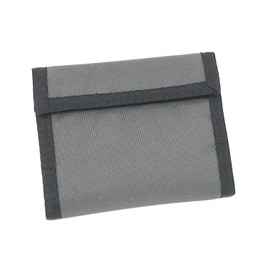 Rainbow of California RFID Credit Card Bifold Hook & Loop Wallet. Made in USA (Smoke w/Black Trim)