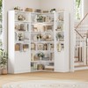FACBOTALL Corner Bookshelf with Storage, 73.5" Tall Bookcase Shelf, White