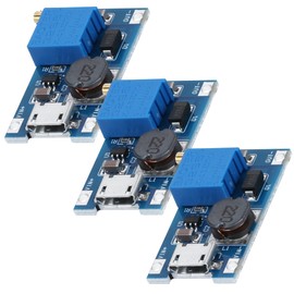 AZDelivery 3 x 2A DC-DC Boost Step-Up Converter, MicroUSB - Universal Voltage Regulator, 2V-24V to 5V-28V, for MT3608 - Ideal Voltage Converter and Voltage Stabiliser for a Wide Range of Applications