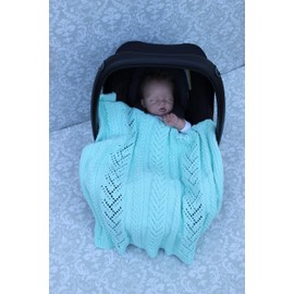 Knitting Pattern for Babies Blanket, Baby Afghan Knitting Pattern, Car Seat Blanket Knitting Pattern, Baby Blanket Knitting Pattern, Aran Yarn Pattern, KP582