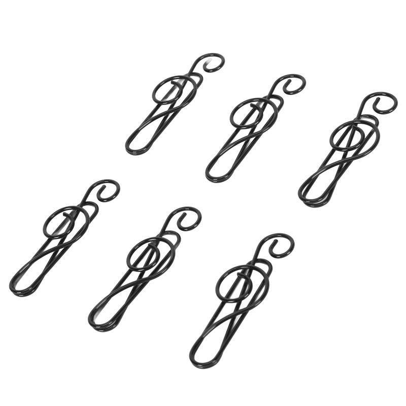 100 Pcs Note Paper Clip Black Creative Cute Music Wire