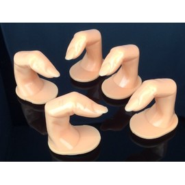 Beauticom® Nail Art Practice Fingers (With Fake Nail Tip Attached) (5 Pieces)