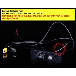 Kalakass Vehicle Backup Camera, Rear View Camera with Guide Line Reversing Camera for Car Parking for VW Octavia ‖2 RS 1Z MK2 Facelift/Superb ‖2 Fabia ‖2/Roomster/Tour