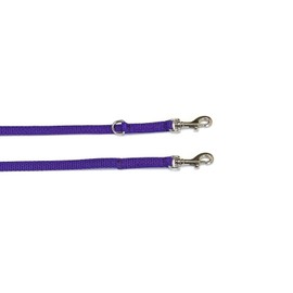 Police Style Puppy Training Lead Double Ended Puppy Leash Adjustable Multi-Functional In 13mm Webbing (Purple, 8ft (2.4 Metres))