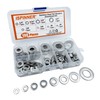 ISPINNER 190pcs 304 Stainless Steel Flat Washers Assortment Kit, 8