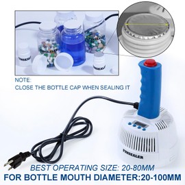FUNSEALER Induction Heat Sealer Bottle Cap Sealing Machine For Plastic Glass Bottle Cap (110&220 Dual Voltage)