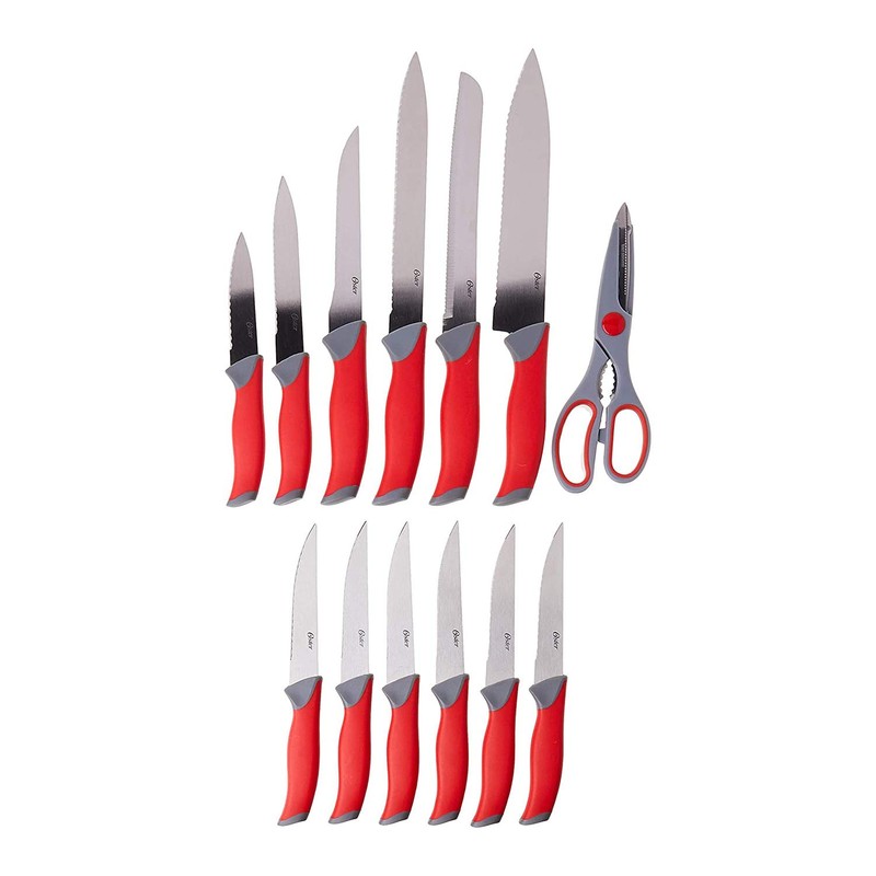 Oster Lindbergh 14 Piece Cutlery Set, Red