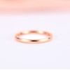 TIGRADE 2mm 4mm Rose Gold Titanium Plain Dome High Polished