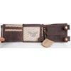 Biker Natural Leather Horizontal Wallet with Eagle and Metal Chain,