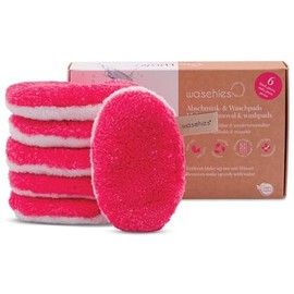 waschies Washable make-up removal and cleaning pads, reusable, deep pore cleaning only with water, skin-friendly, hypoallergenic, super soft "Pink Edition", set of 6