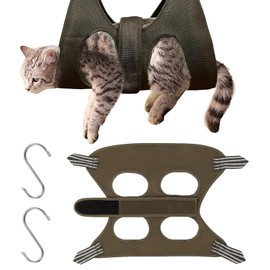 QhgPnt Cat Dog Grooming Hammock, Dog Grooming Harness, Cat Grooming Kit, Pet Nail Trimming Harness, for Small Pets Nail Clipping,Bathing,Claw Care,Ear Cleaning Care