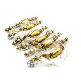 Belwith Keeler (6) VTG Keeler 5” Furniture Cabinet Handle Arch Pull Tulip Shape BRASS N14620