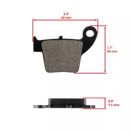 Caltric Brake Pads for Honda CRF450 CRF450R 2002-2020 Front Rear Motorcycle Pads