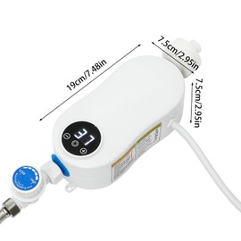 WOHAIPA Tankless Mini Hot Water Heater Under Sink, 110V Instant Electric Water Heater w/Digital Display, Constant Temperature Washing and Heating, Safe and Durable, for Kitchens, Bathrooms, and RV