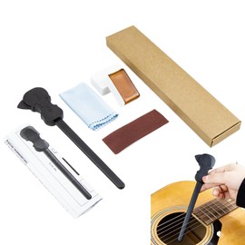 Guitar Bow for Acoustic, Fun Acoustic Guitar Bow, with Rosin Sandpaper Cloth, Portable Performance Accessories Plucking String Tool for Music Enthusiasts Beginners Professionals