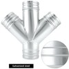 QWORK 4-Way Duct Splitter, 45° 4" Branch Metal Duct Connector