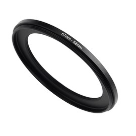 67mm to 52mm Step Down Ring Filter Adapter Applicable to All Brands of UV ND CPL Filter (67mm-52mm)