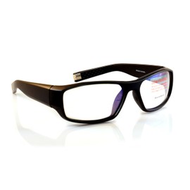 Fa.Beau.Lux FBL Blue Light Blocking Computer Glasses, Reduce Eye strain A072 (Matte Black Wrap, 57)