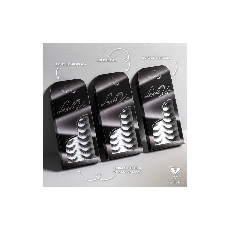 Jglashes - 3d Studio Lash Kit. Paquete Con 10 Pares