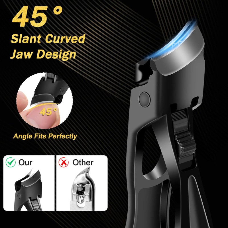 Kingfun Toenail Clippers for Seniors, Ingrown Toe Nail Clippers for