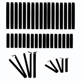 OMBRISA Pack of 40 Locking Clips Black