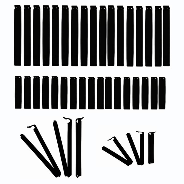 OMBRISA Pack of 40 Locking Clips Black