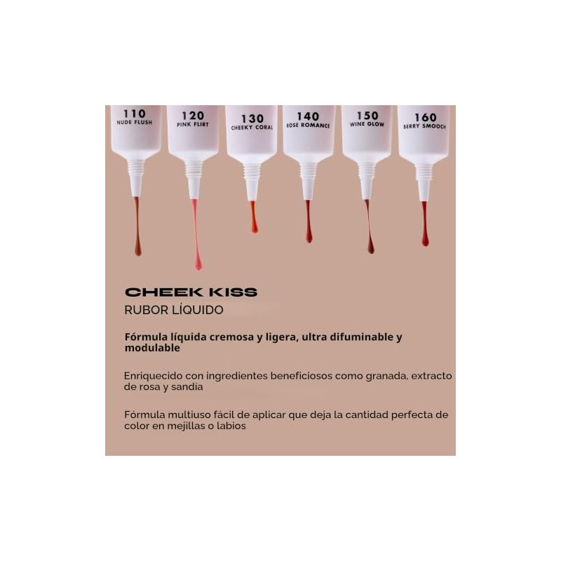 Milani Rubor Liquido Multiusos Cheek Kiss Liquid Blush 110 Nude