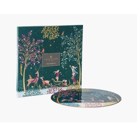 Sara Miller Woodland Tales Collection Christmas 22 Centimetre Serving Plate Featuring 22-Carat Gold Detailing