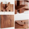 Mid Century Modern Wood Coat Rack Wall Mount with Shelf,