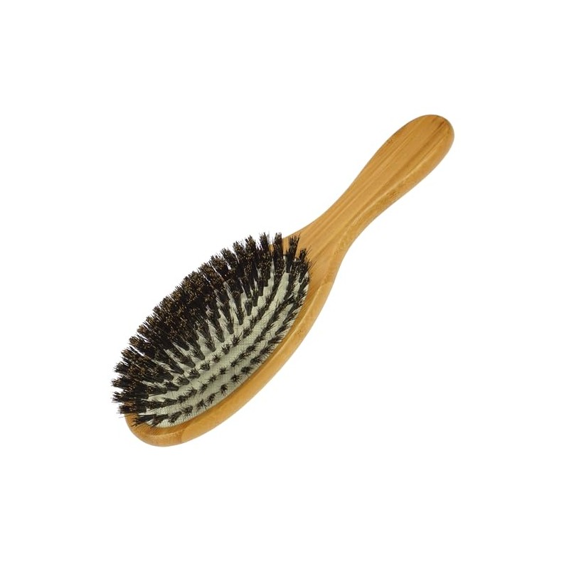 Bamboo Wooden Hair Brush with Natural Bristle