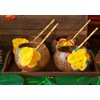 Bamboo Straws for Drinking, 100 Pack Disposable Yellow Bamboo Pattern
