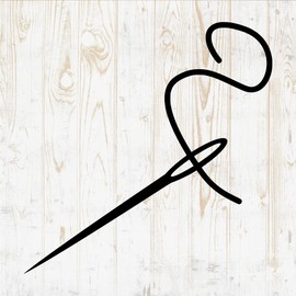 6 in Sewing Sticker - Machine Scissors Clothing Needle Iron - Vinyl Decal for Wall Car Home Bike Bottle Phone Laptop DWSV2487