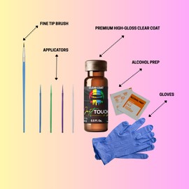 Premium High-Gloss Clear Coat: Made in the USA for an Ultra-Clear Finish (0.5 fl oz), Perfect for Touch-Up Paint Top Coat.