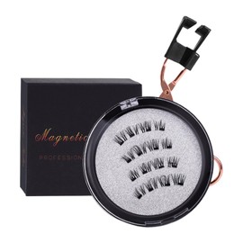 AIXXCUVQ Magnetic Suction False Eyelashes For Eye-catching Effect Transparent Soft Stem Fiber Non Stick Eyelashes Cosy, HPD08-4