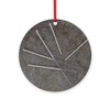 CafePress Acupuncture Needles Round 4" MDF Holiday Ornament