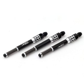 CUESOUL Cañas de Dardos TERO AK7 de Aluminio con Resorte Integrado telescópico para Dardos de Punta de Acero y Dardos de Punta Blanda, Juego de 3 Piezas, Negro, Length-53.1mm