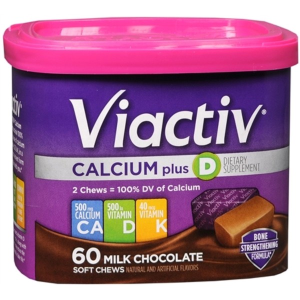 Viactiv Calcium Choc Chew Size 60ct Viactiv Calcium Chocolate Chew 60ct