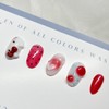 [Handmade Nail Tips] Tomato Horizontal Cat Nails - Coffin Egg