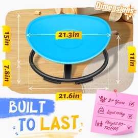 FERUERW Kids Sensory Swivel Chair, Spinning Chair for Autistic Kids, Sensory Toy for ADHD Children, Training Body Coordination (Blue)