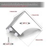 Wkmamo Pack of 4 Metal Triangle Furniture Feet, 10 cm